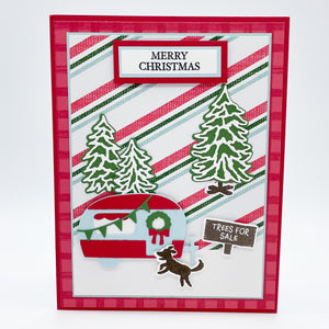 Tree Lot Camper Christmas Card