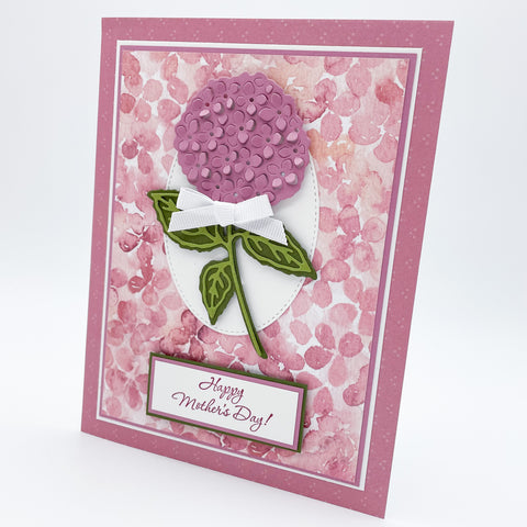 Pink Hydrangea Mother’s Day Handmade Card