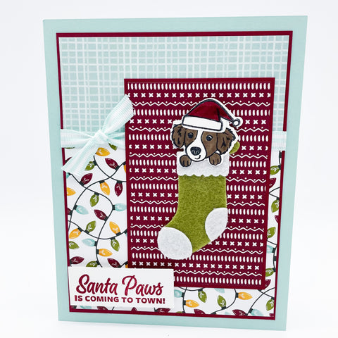 Santa PAWS is Coming to Town Christmas Card