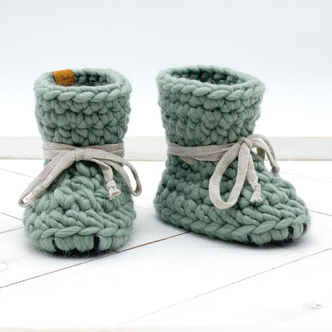 4.5”  (0 - 6 or 3 - 6 months) EUCALYPTUS Sheepskin Slippers