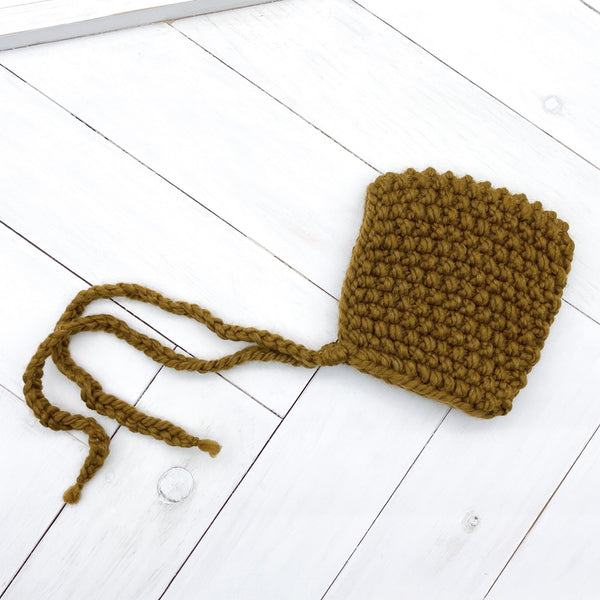 3 - 6months FLAX Seed Pixie Bonnet