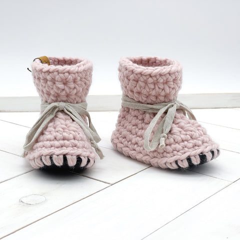 4” (0 - 3 months) ROUGE Sheepskin Slippers