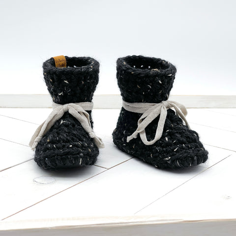 6” (Toddler Shoe Size 6/7) OBSIDIAN Sheepskin Slippers