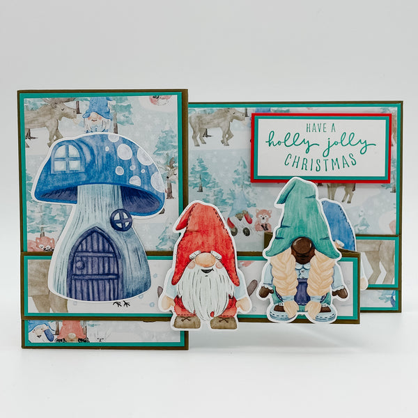 Merry Gnomie Christmas Pop Up Card