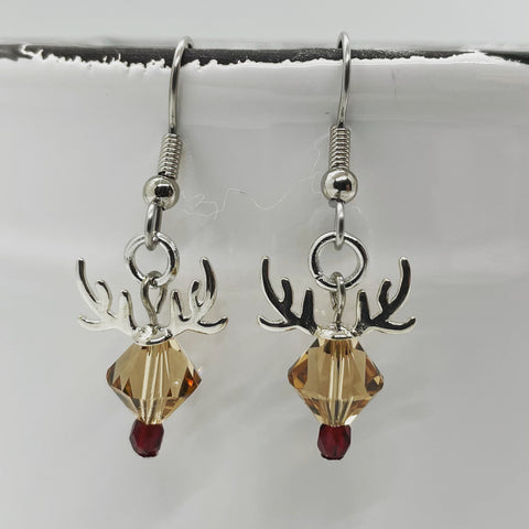 Rudolph the Red Nose Reindeer Earrings