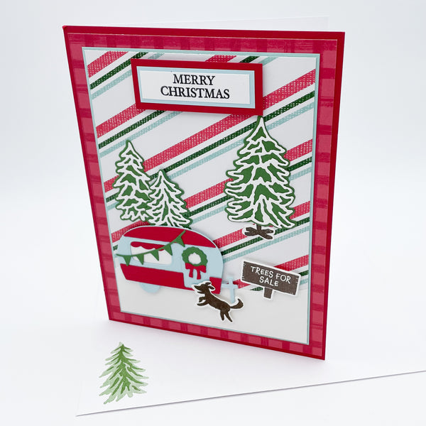 Tree Lot Camper Christmas Card