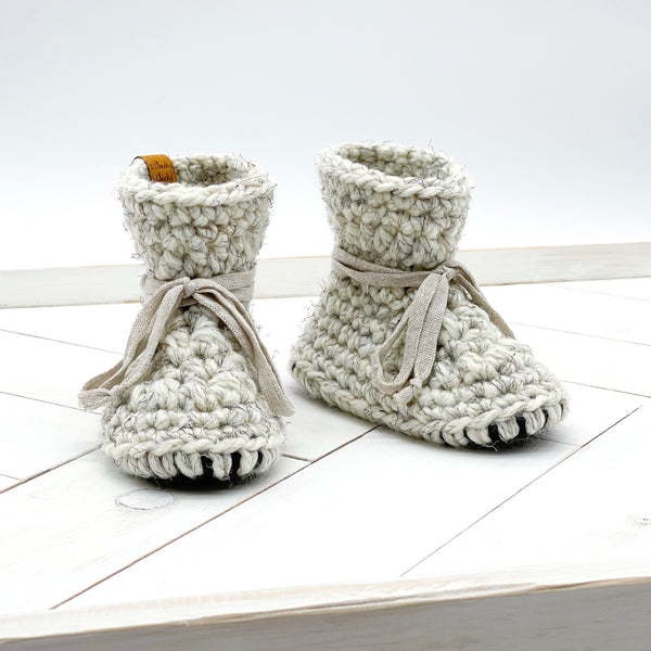 5” (6 - 12 months) WHEAT Sheepskin Slippers