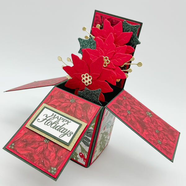 Christmas Poinsettia Pop Up Card