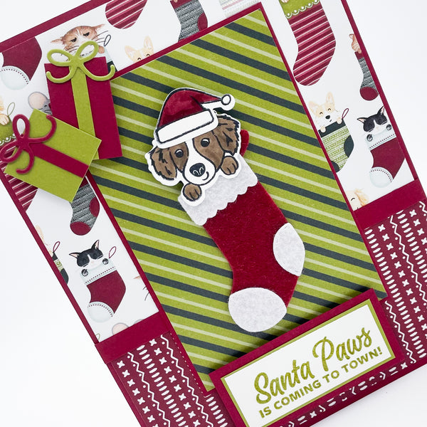 Santa PAWS is Coming to Town Christmas Card