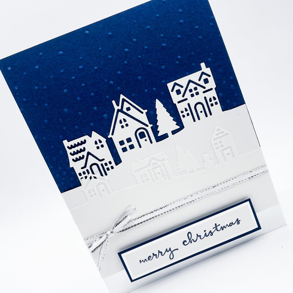 I’ll be Home for Christmas Card - Navy & Silver