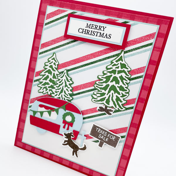 Tree Lot Camper Christmas Card