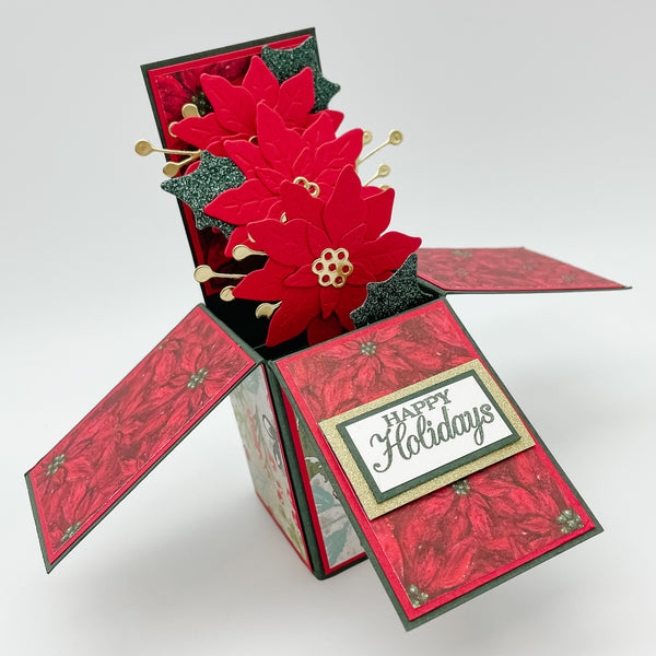 Christmas Poinsettia Pop Up Card