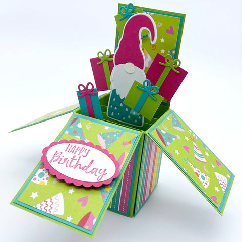 Gnome Birthday Handmade Pop Up Card