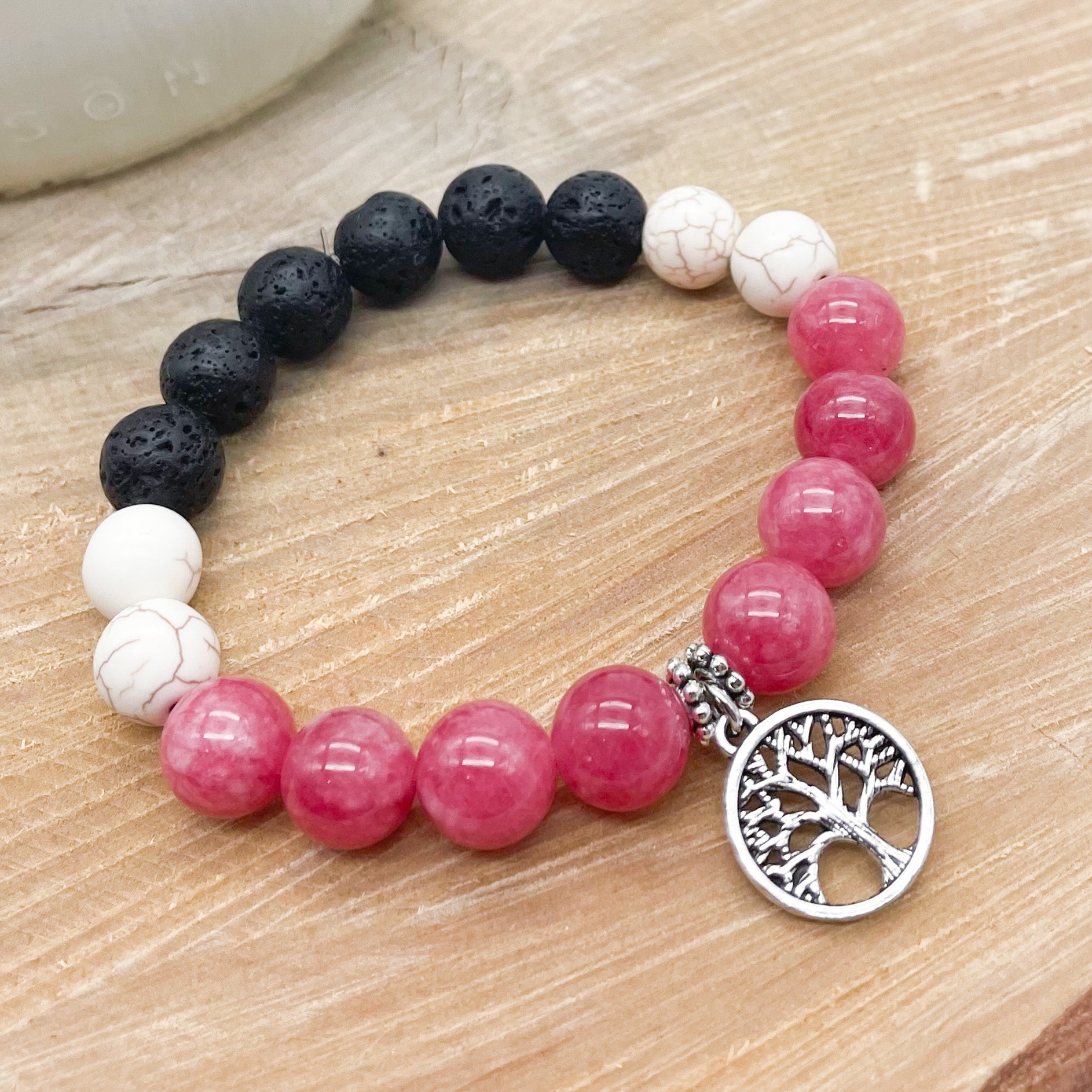Red Malaysia Jade Lava Rock Bracelet