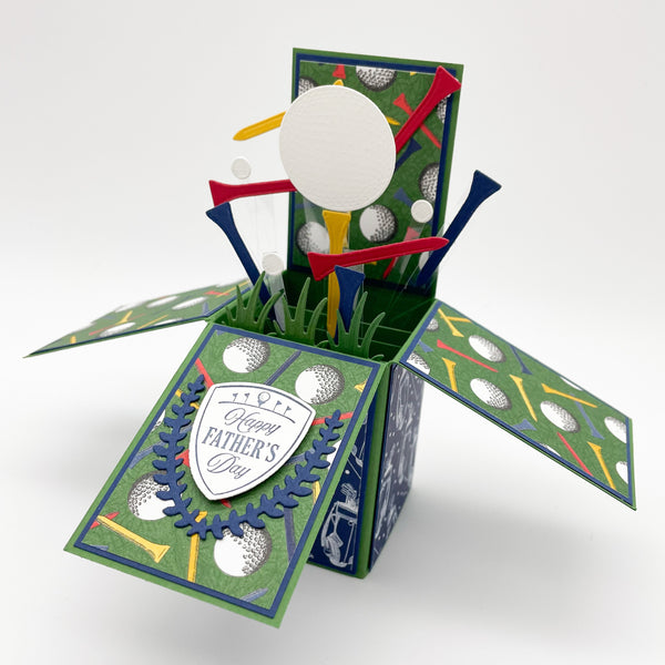 Happy Father’s Day Handmade Pop Up Card - Golf Theme