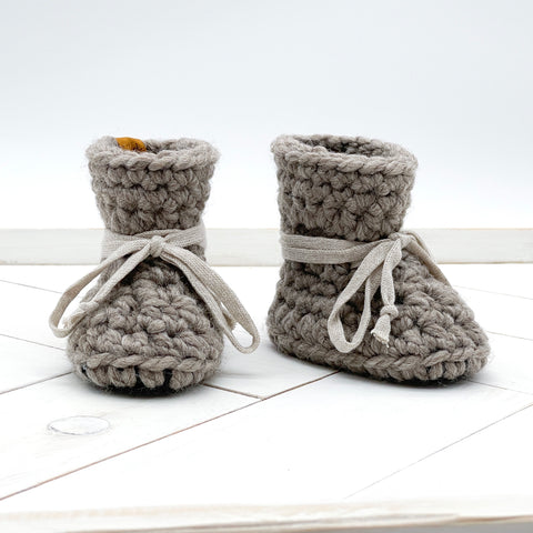 4” (0 - 3 months) DRIFTWOOD Sheepskin Slippers