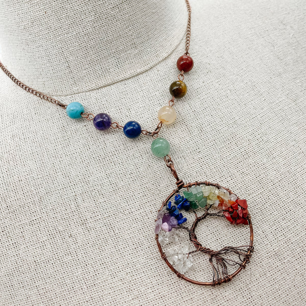 Antique Copper Tree of Life Necklace