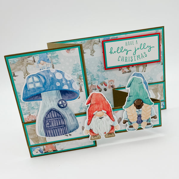 Merry Gnomie Christmas Pop Up Card