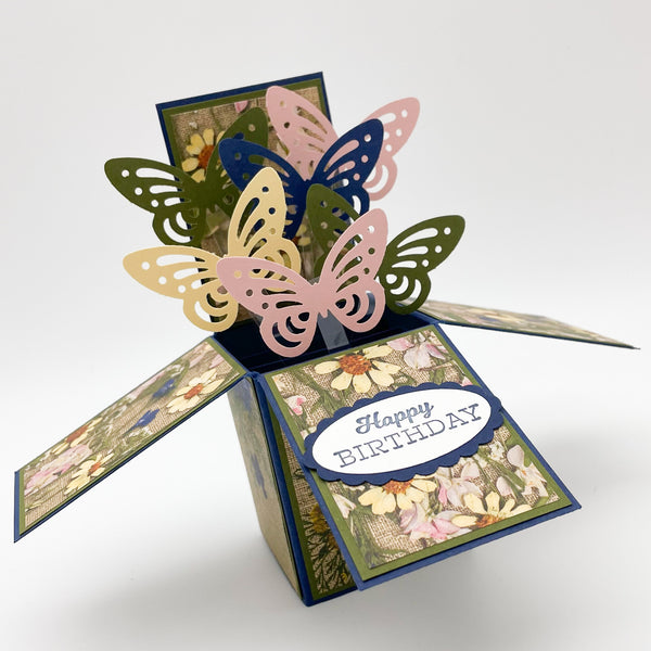 Butterfly Birthday Handmade Pop Up Card