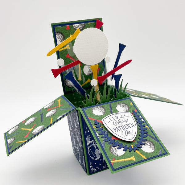 Happy Father’s Day Handmade Pop Up Card - Golf Theme