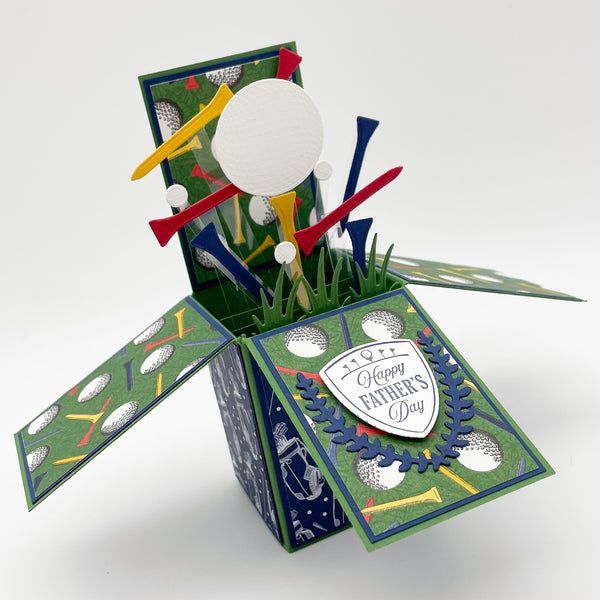 Happy Father’s Day Handmade Pop Up Card - Golf Theme