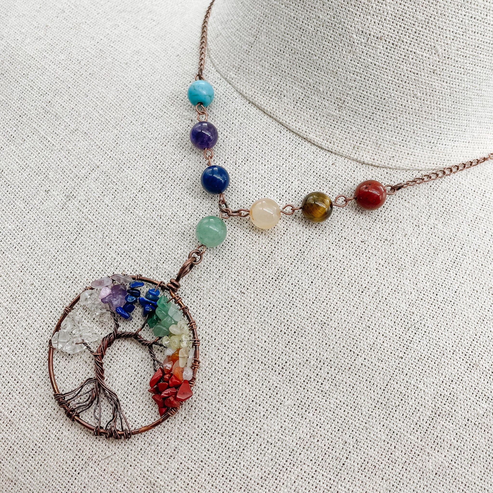Antique Copper Tree of Life Necklace