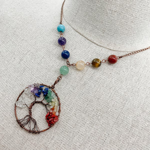 Antique Copper Tree of Life Necklace