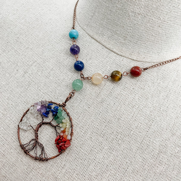 Antique Copper Tree of Life Necklace