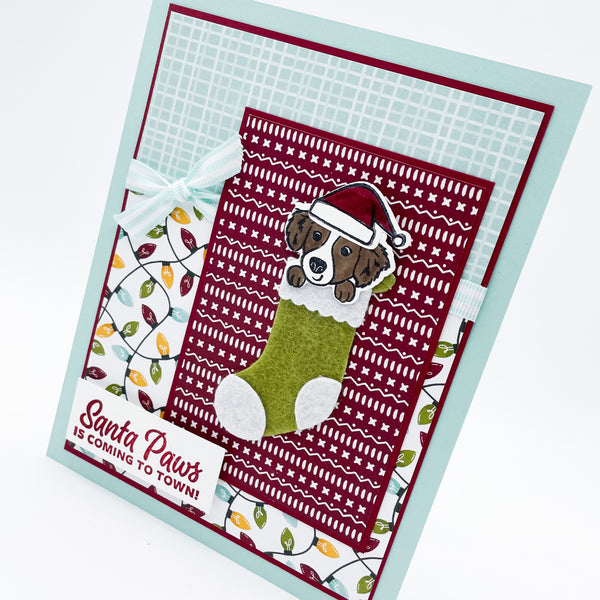 Santa PAWS is Coming to Town Christmas Card