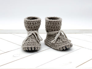 5” (6 - 12 months) DRIFTWOOD Sheepskin Slippers