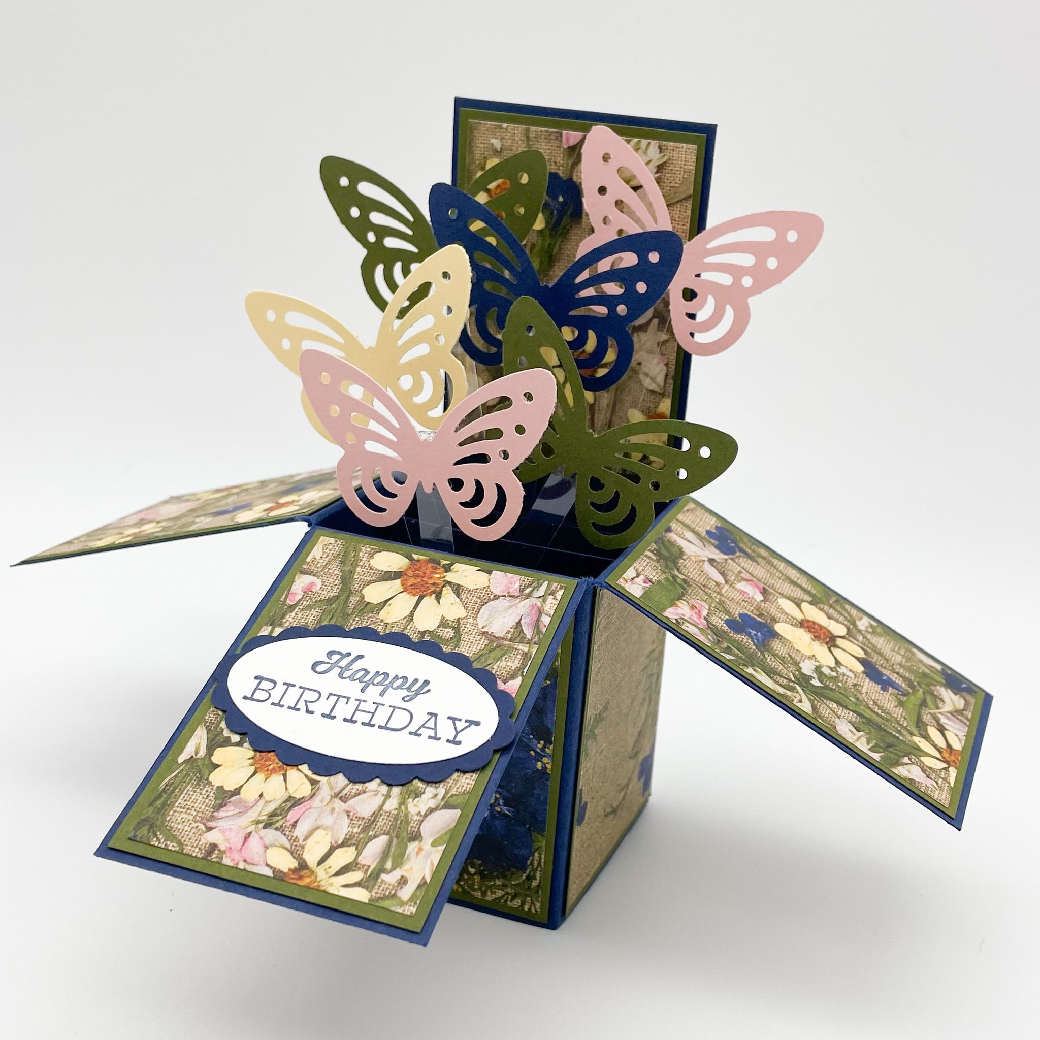 Butterfly Birthday Handmade Pop Up Card