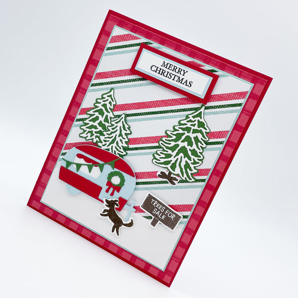Tree Lot Camper Christmas Card