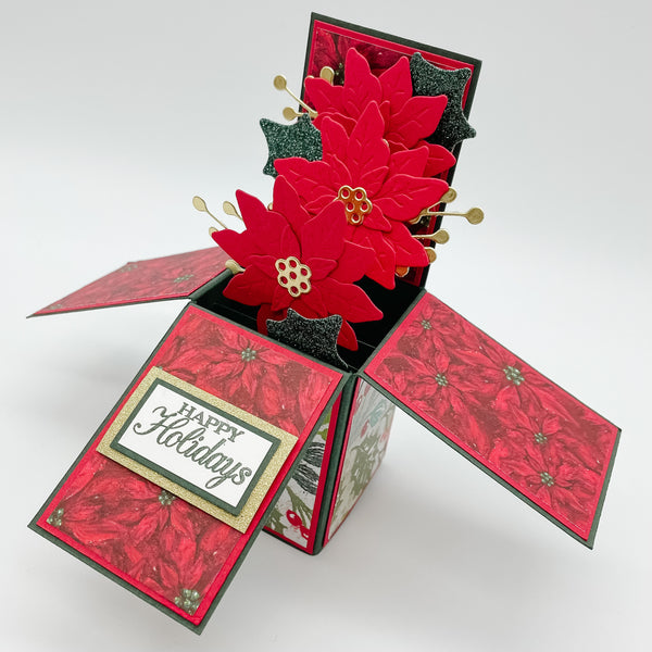 Christmas Poinsettia Pop Up Card
