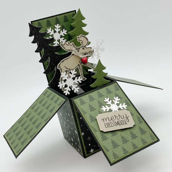 Merry Moosemas Pop Up Card