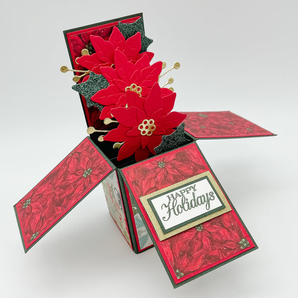 Christmas Poinsettia Pop Up Card
