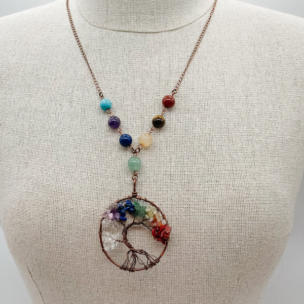 Antique Copper Tree of Life Necklace