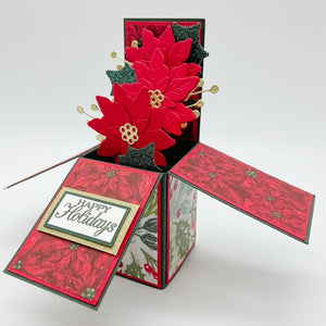 Christmas Poinsettia Pop Up Card