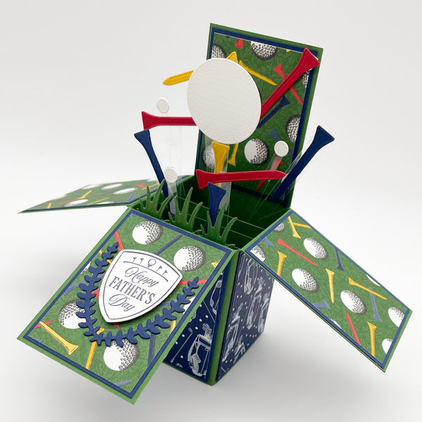 Happy Father’s Day Handmade Pop Up Card - Golf Theme