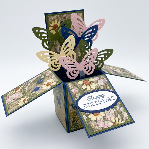 Butterfly Birthday Handmade Pop Up Card