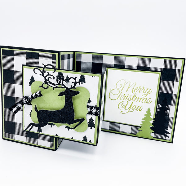 Sparkly Reindeer Pop Up Christmas Card