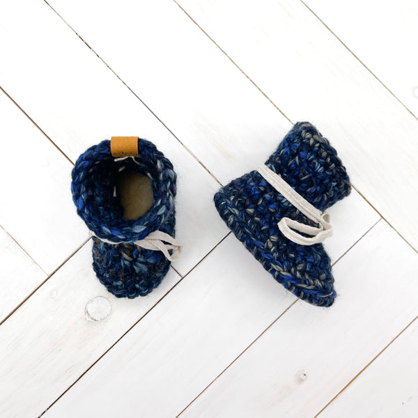 5” (6 - 12 months) NIGHT SHADOWS Sheepskin Slippers