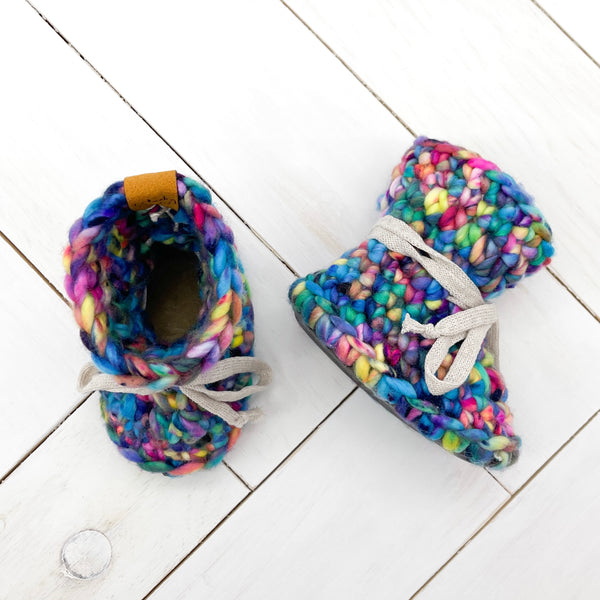 4.5” (0 - 6 or 3 - 6 months) SWEET EMOTION WOOL Sheepskin Slippers
