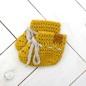 0 - 3 months MUSTARD Baby Booties