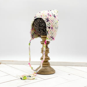 3 - 6 months MAMA MIA WOOL Seed Pixie Bonnet