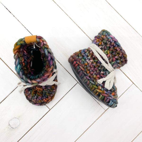 5” (6 - 12 months) DIANA RASTA WOOL Sheepskin Slippers