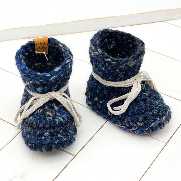 5” (6 - 12 months) NIGHT SHADOWS Sheepskin Slippers