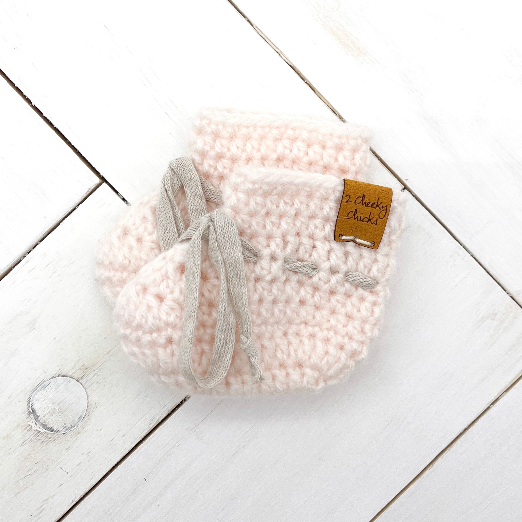 3 - 6 months BLUSH Baby Booties