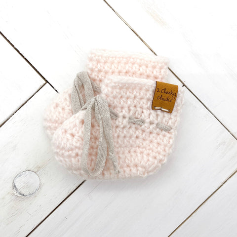3 - 6 months BLUSH Baby Booties
