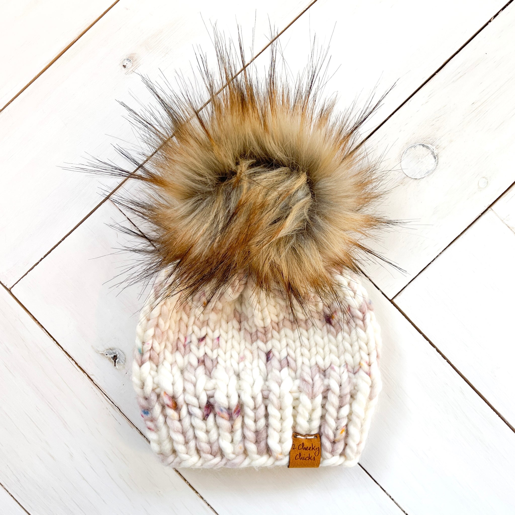 0 - 3 months SMOKES ON YOU WOOL Classic Hat with Faux Fur Pom