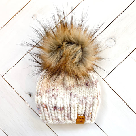 0 - 3 months SMOKES ON YOU WOOL Classic Hat with Faux Fur Pom
